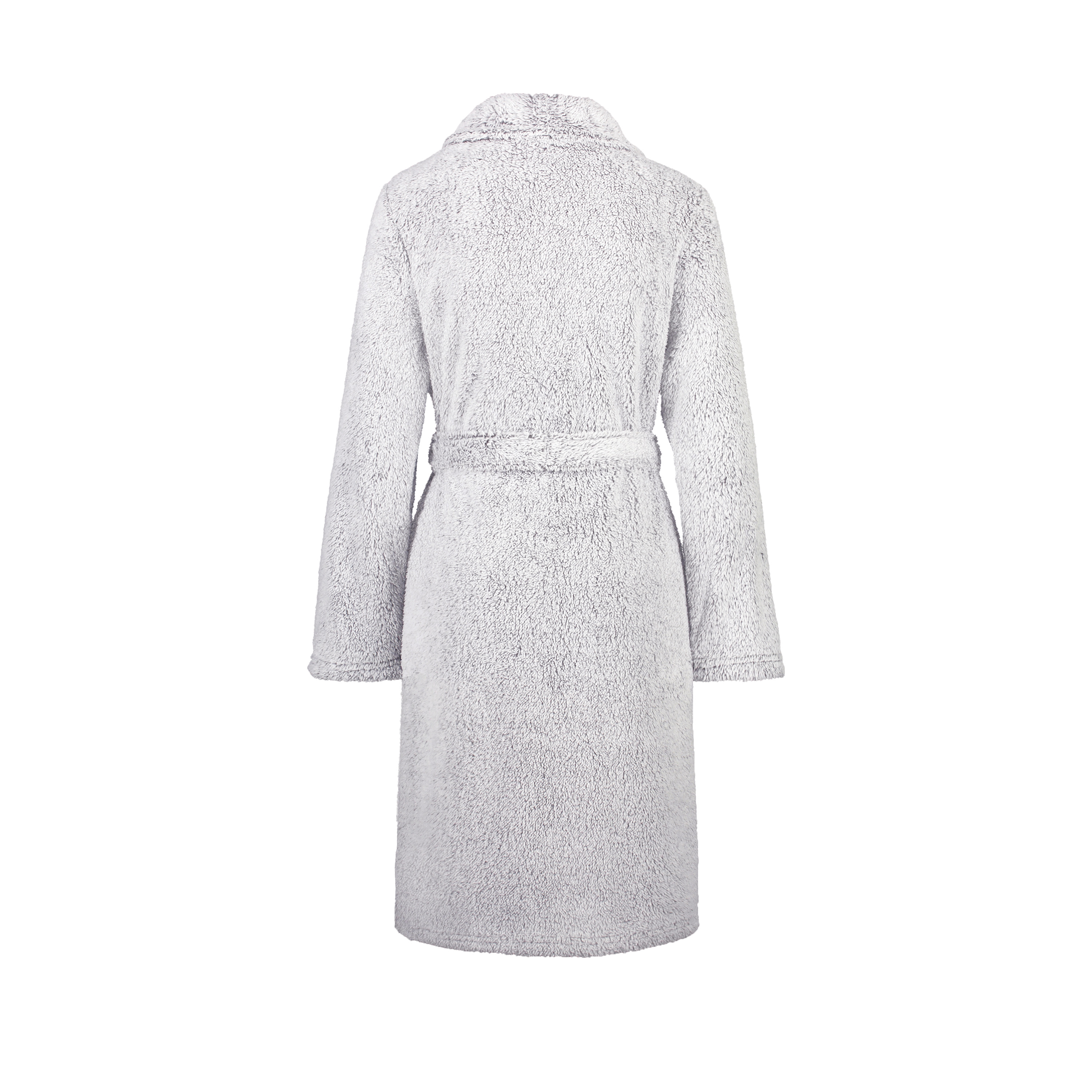 Fleece Bathrobe Short, Grey, main