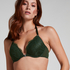 Saffron Padded Underwired Push-Up Bra, Green