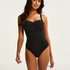 Scallop swimsuit, Black