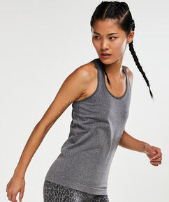 HKMX Round Knit Tank Top , Grey
