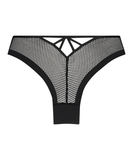 Invisible Fishnet Brazilian, Black