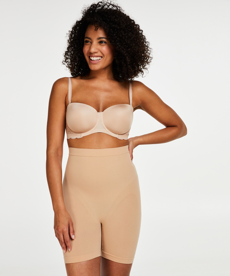 Firming high waisted thigh slimmer - Level 2, Beige