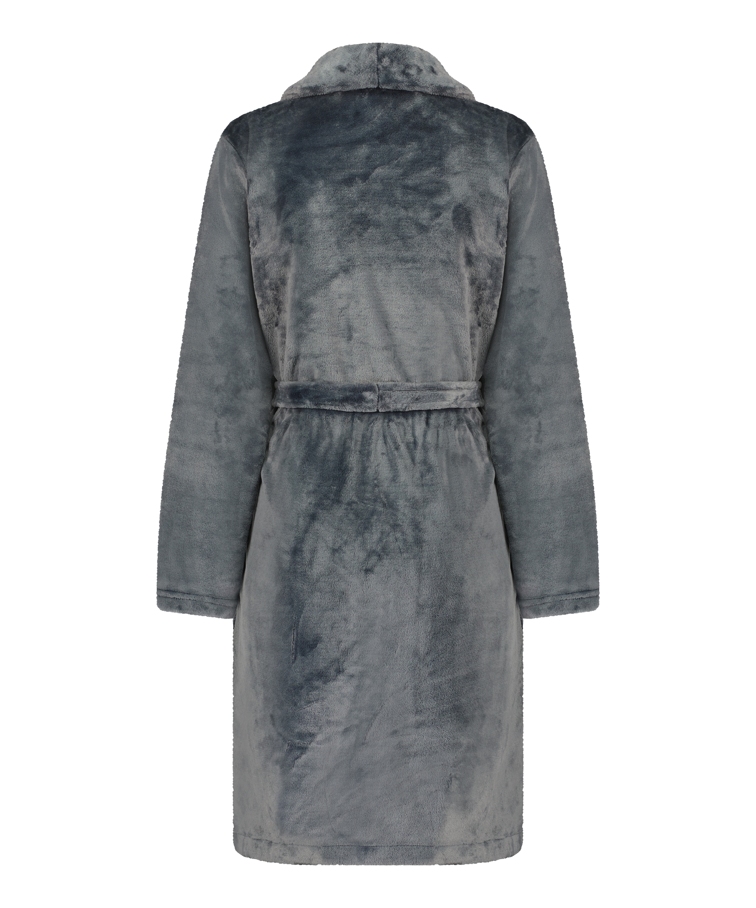 Fleece Bathrobe, Blue, main