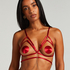 Chain Top Bralette, Red