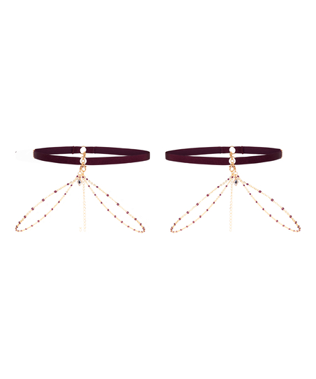 Avela Leg Garters, Red
