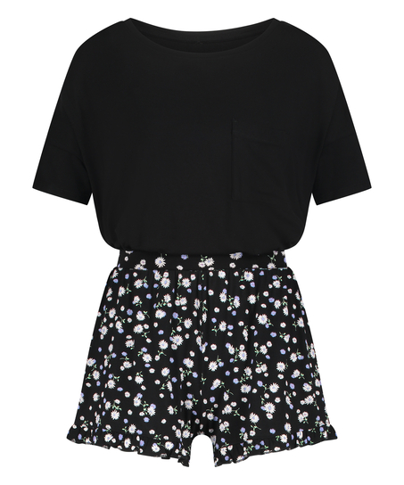 Short Pyjama Set, Black