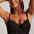 Arabella padded longline underwired bra, Black