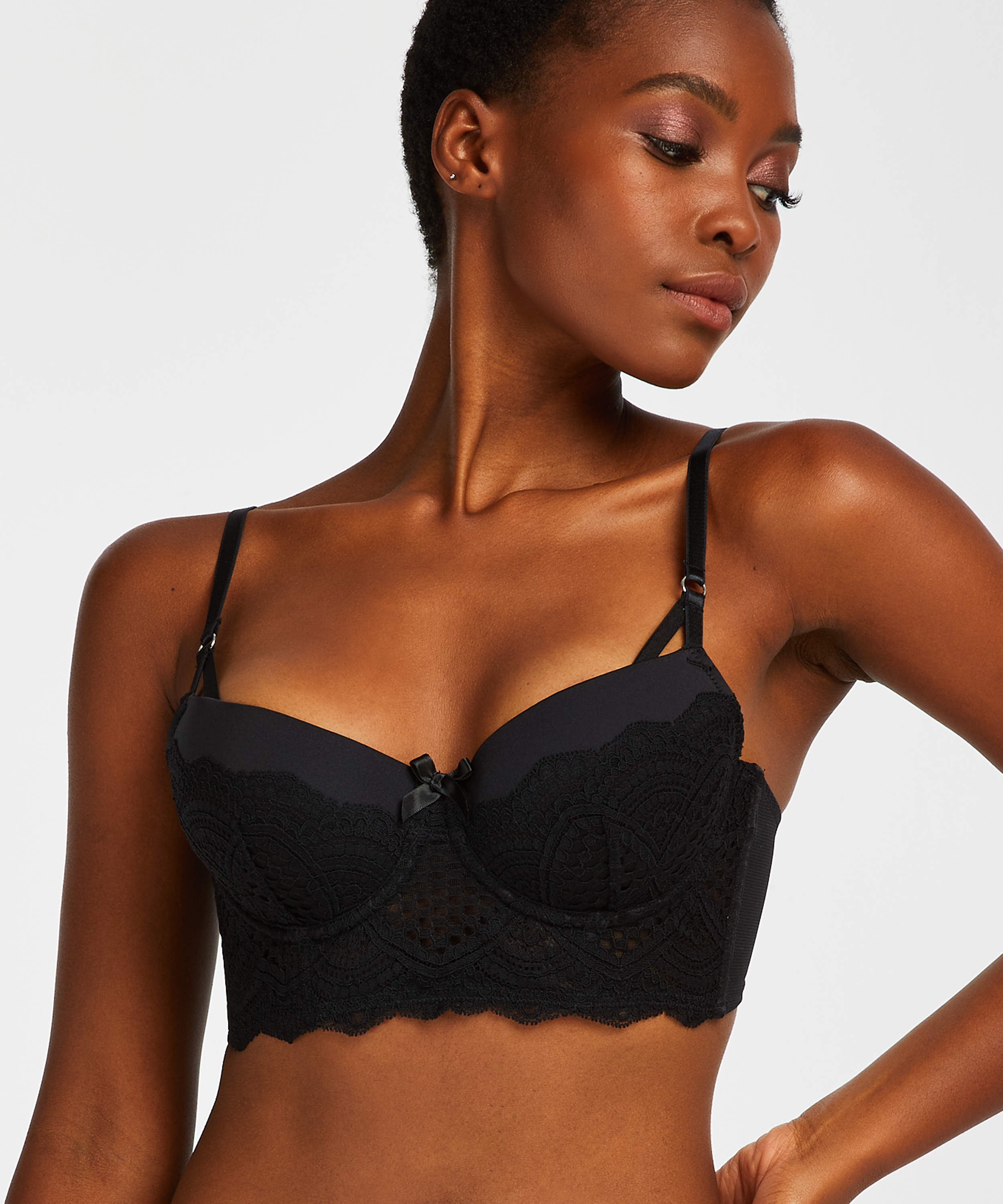 Padded Underwired Bra Duckie, Black, main