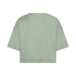 Short-sleeve velours top, Green