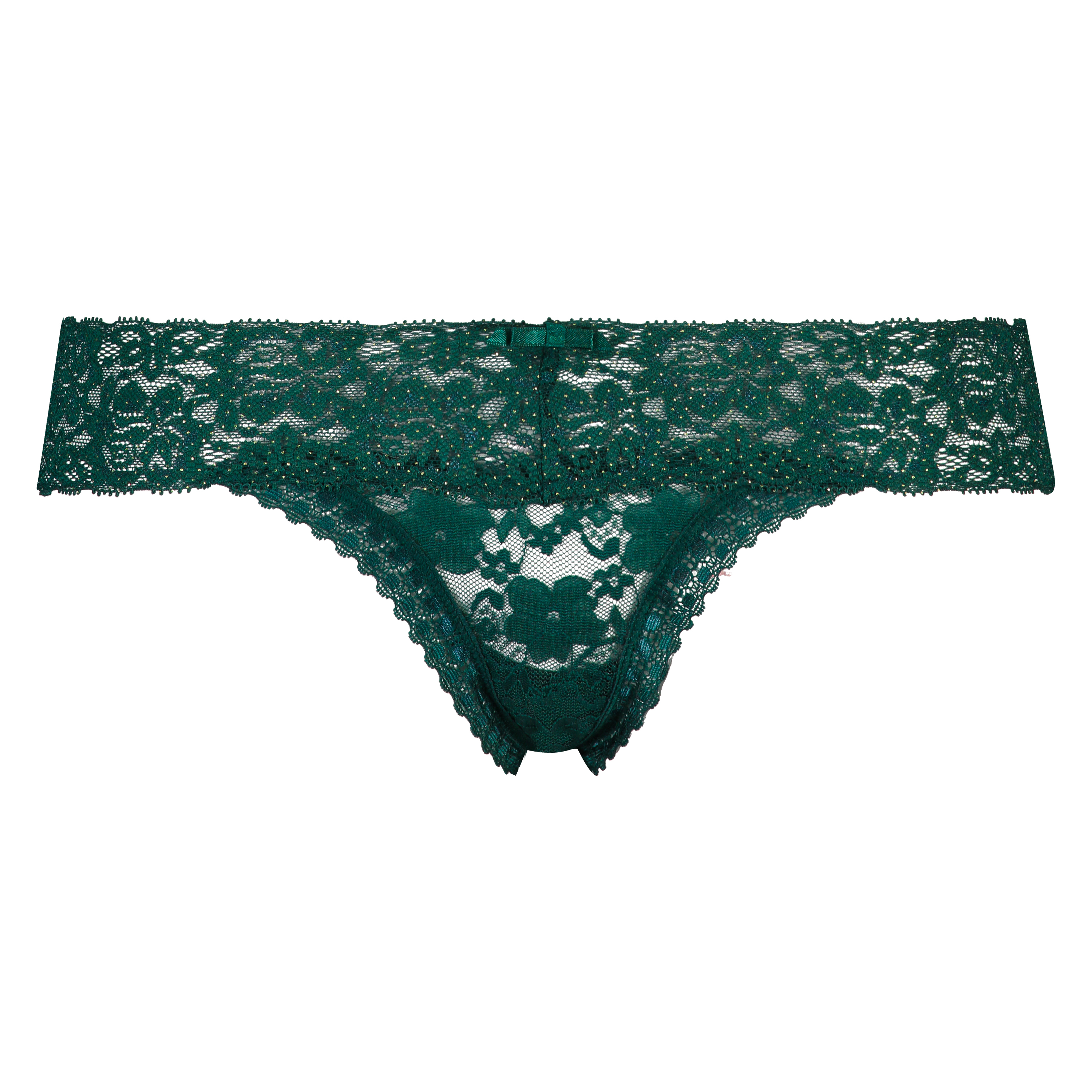 Foiled Extra Low Thong, Green, main