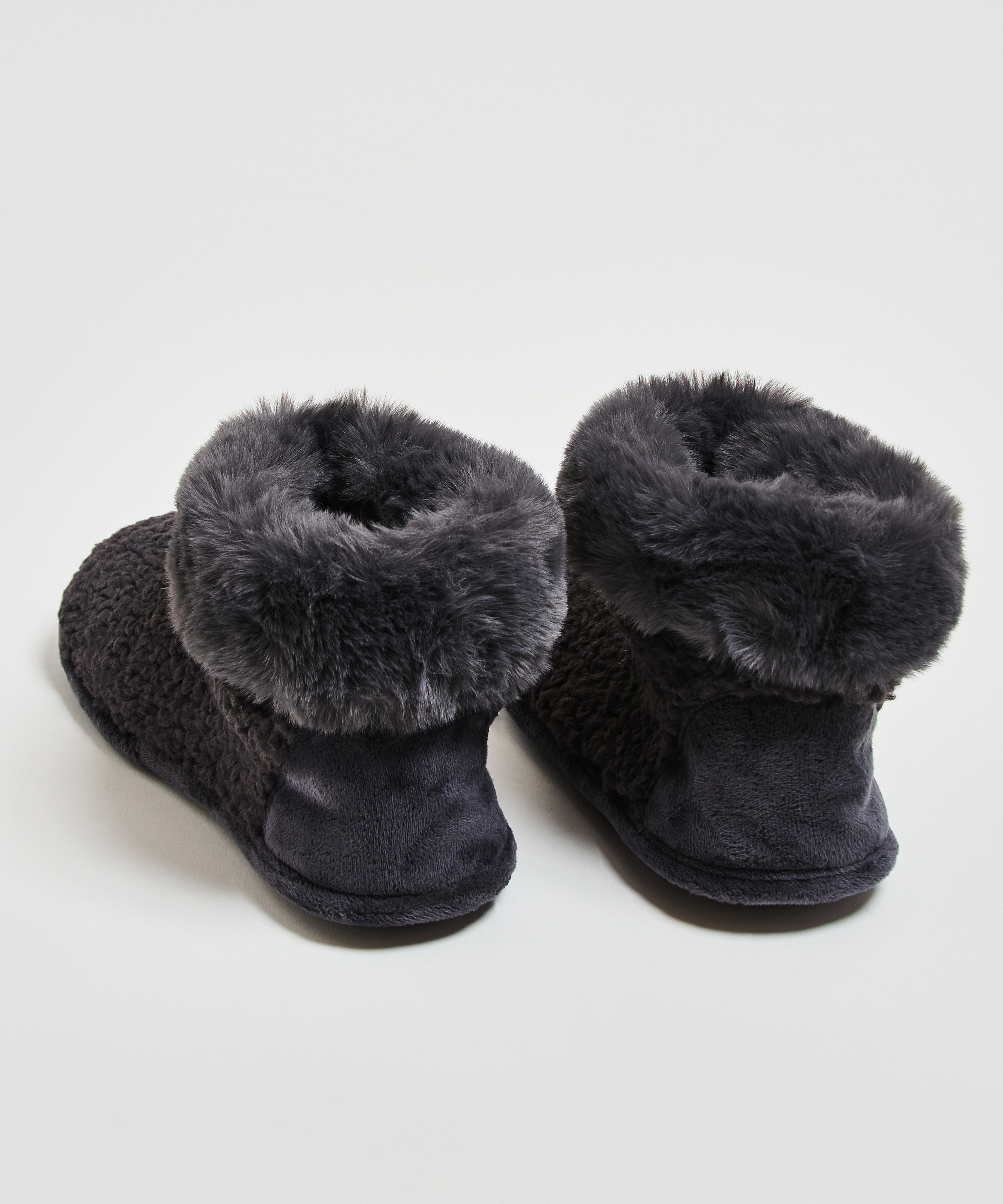 Teddy Slippers Boot, Grey, main