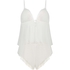 Chiffon Plisse Cami Set, White