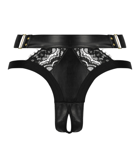 Occult Open Crotch Brazilian, Black
