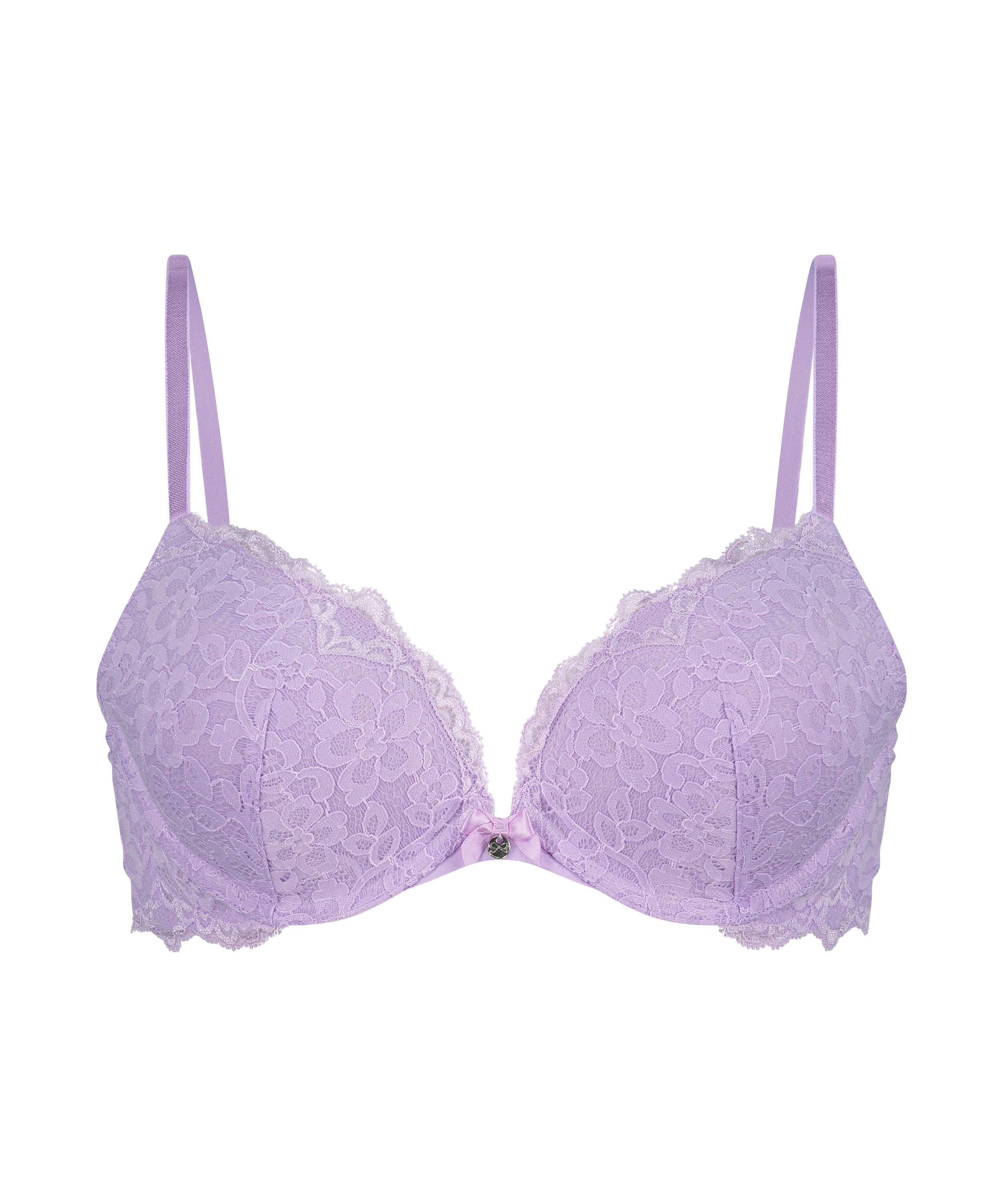 Marine Padded Underwired Push-Up Bra, Purple, main