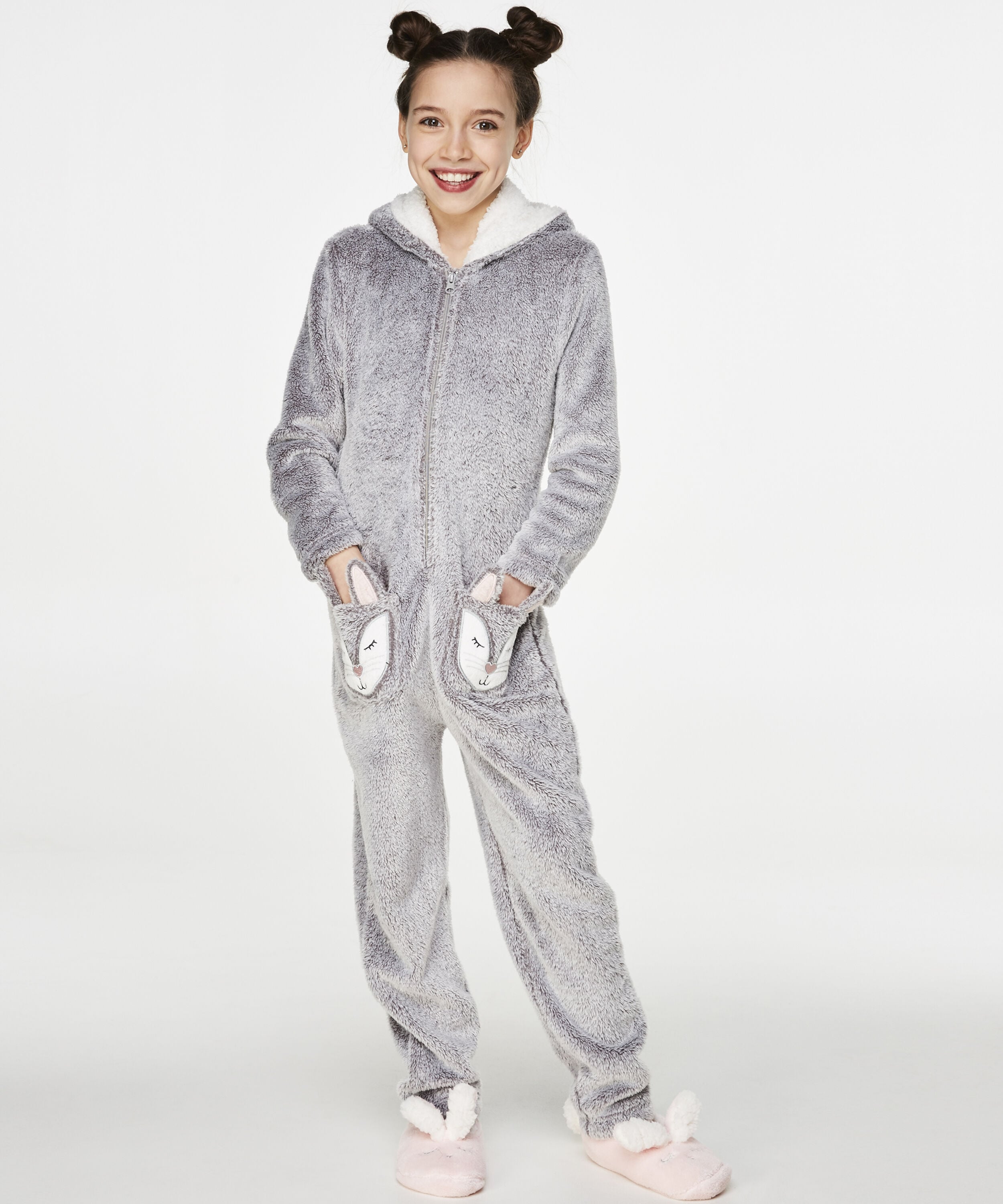 Fleece Onesie Teens, Grey