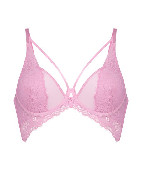Milaan Non-Padded Underwired Longline Bra, Pink