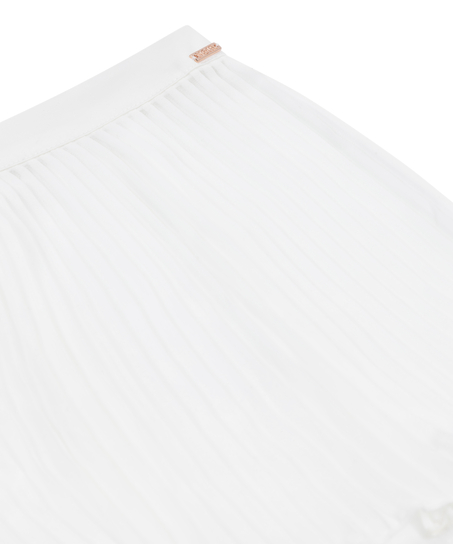 Plisse Lace Shorts, White