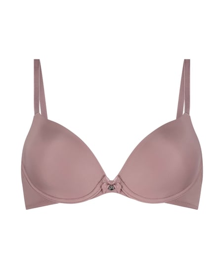 Plunge Padded Underwired Bra, Pink