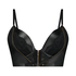 Talia Padded Longline Underwired Push-Up Bra, Black