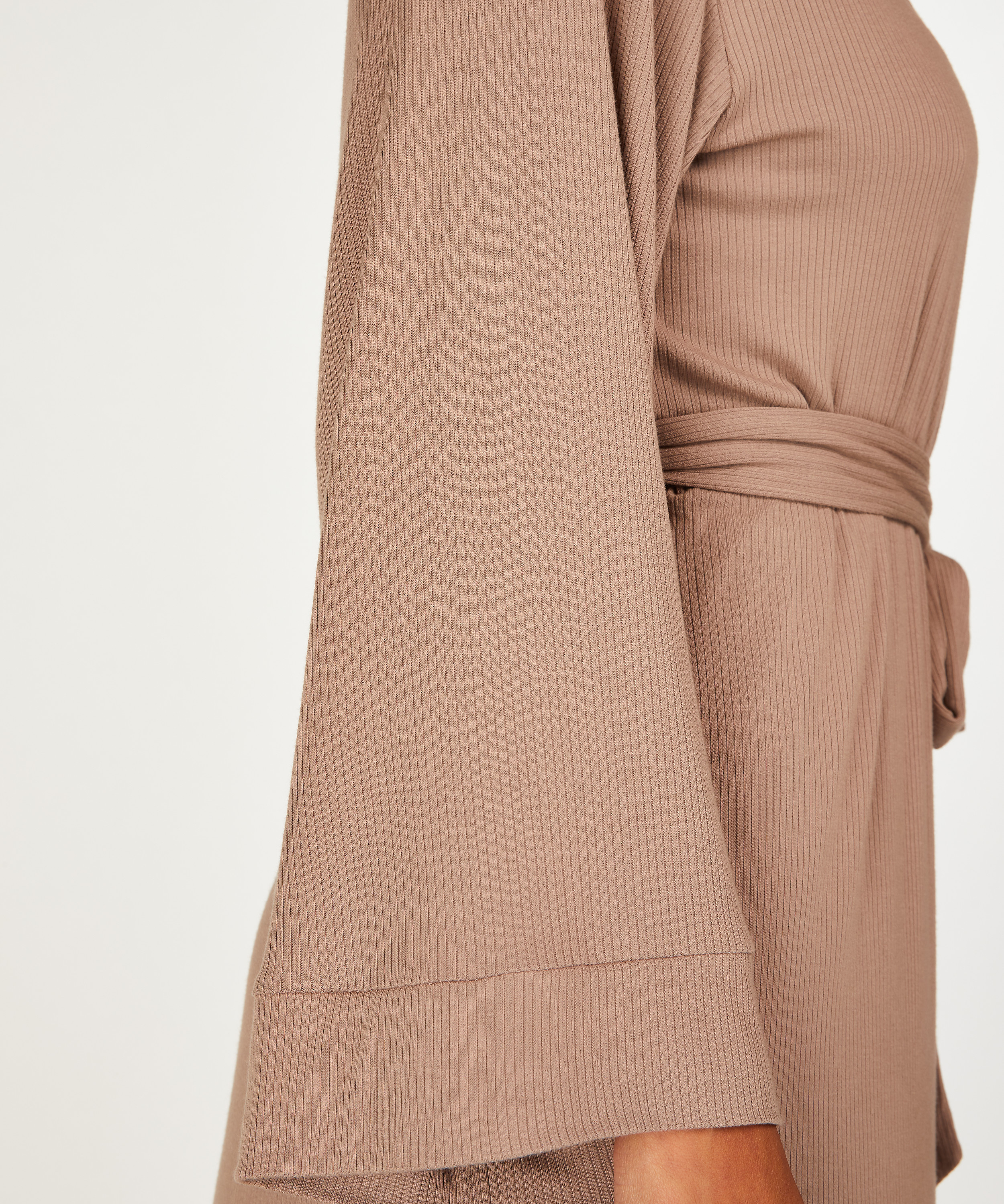 Rib Kimono, Brown, main