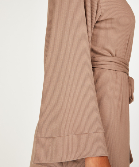 Rib Kimono, Brown