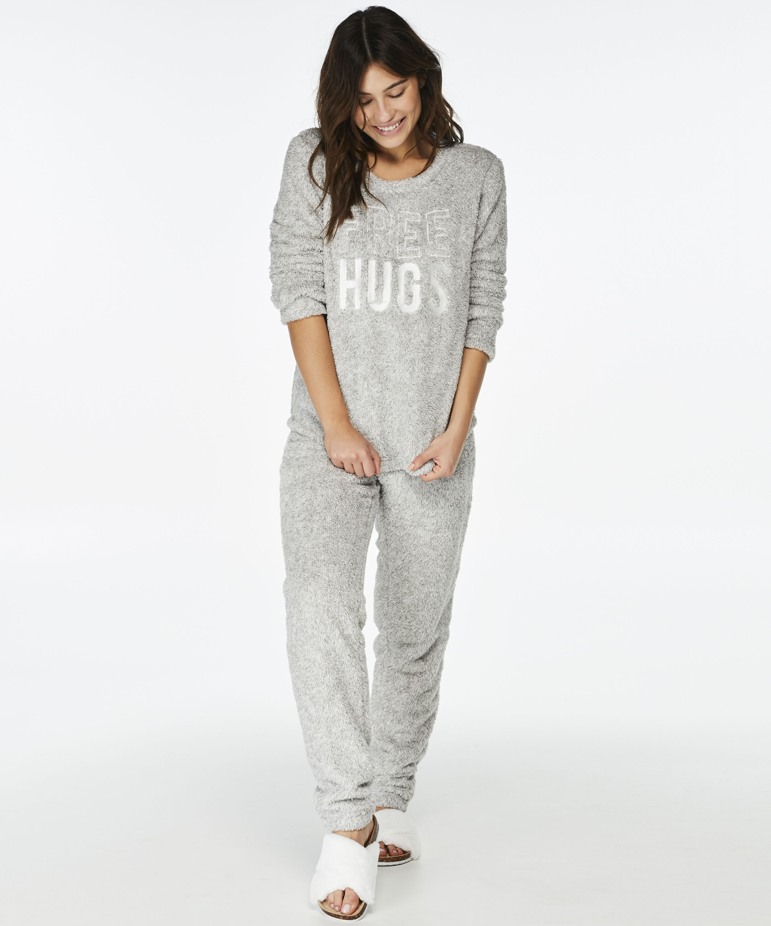 PJ Fleece Fairisle, Grey