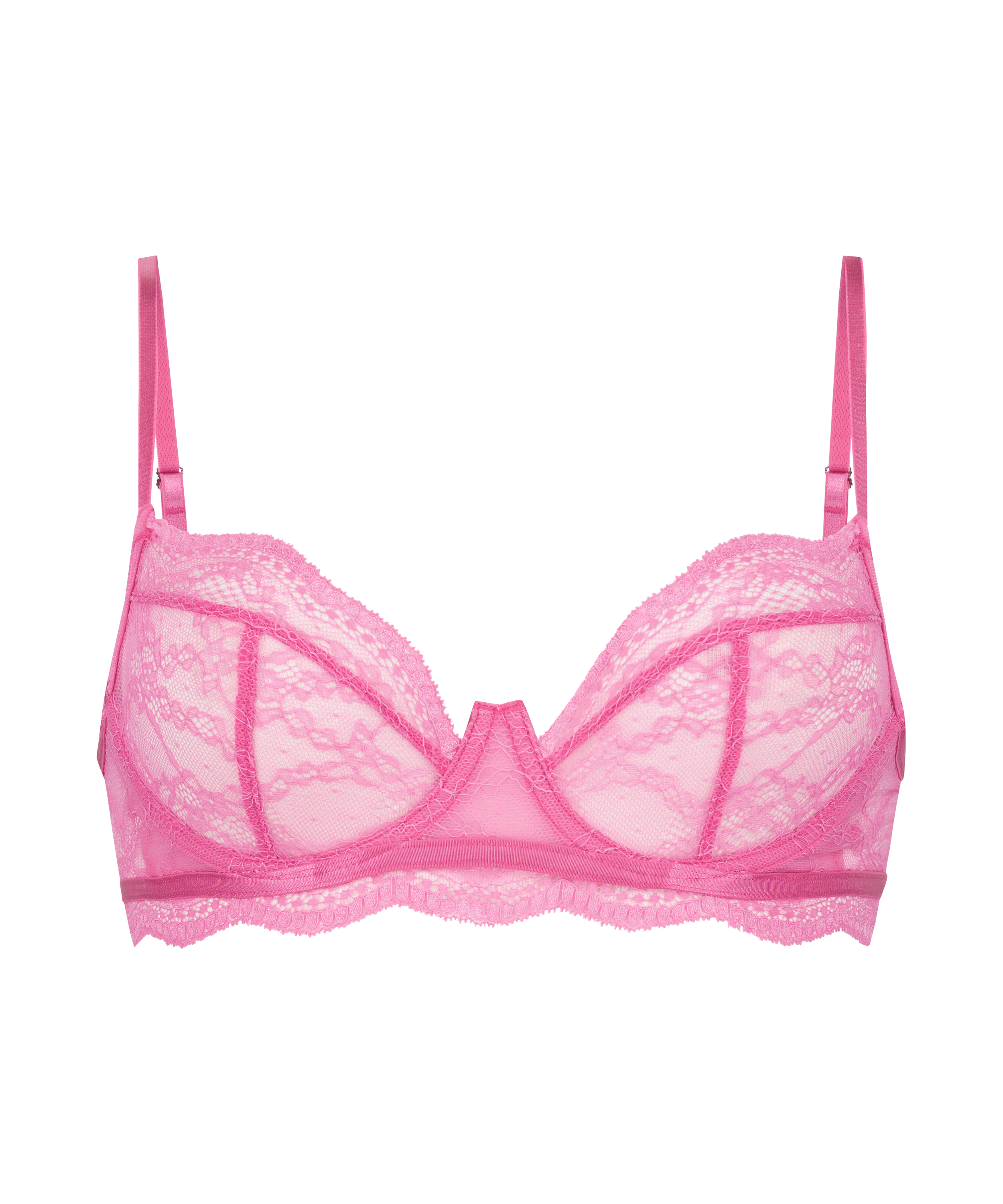 Isabelle non-padded underwired bra, Pink, main