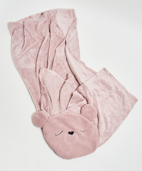 Cosy Bear Throw, Purple