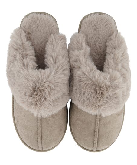 Teddy Mule Slipper, Brown