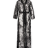 Long Allover Lace Kimono, Black