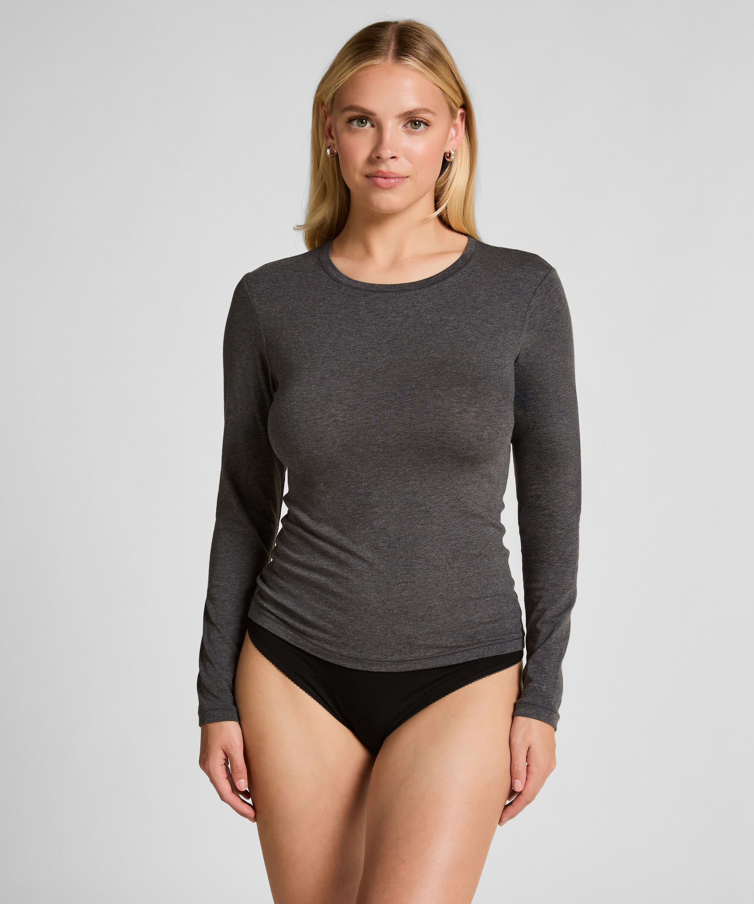 Longsleeved Shirt from Soft Cotton, Grey