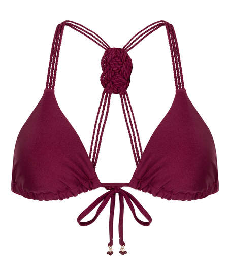 Marrakech Triangle Bikini Top, Red