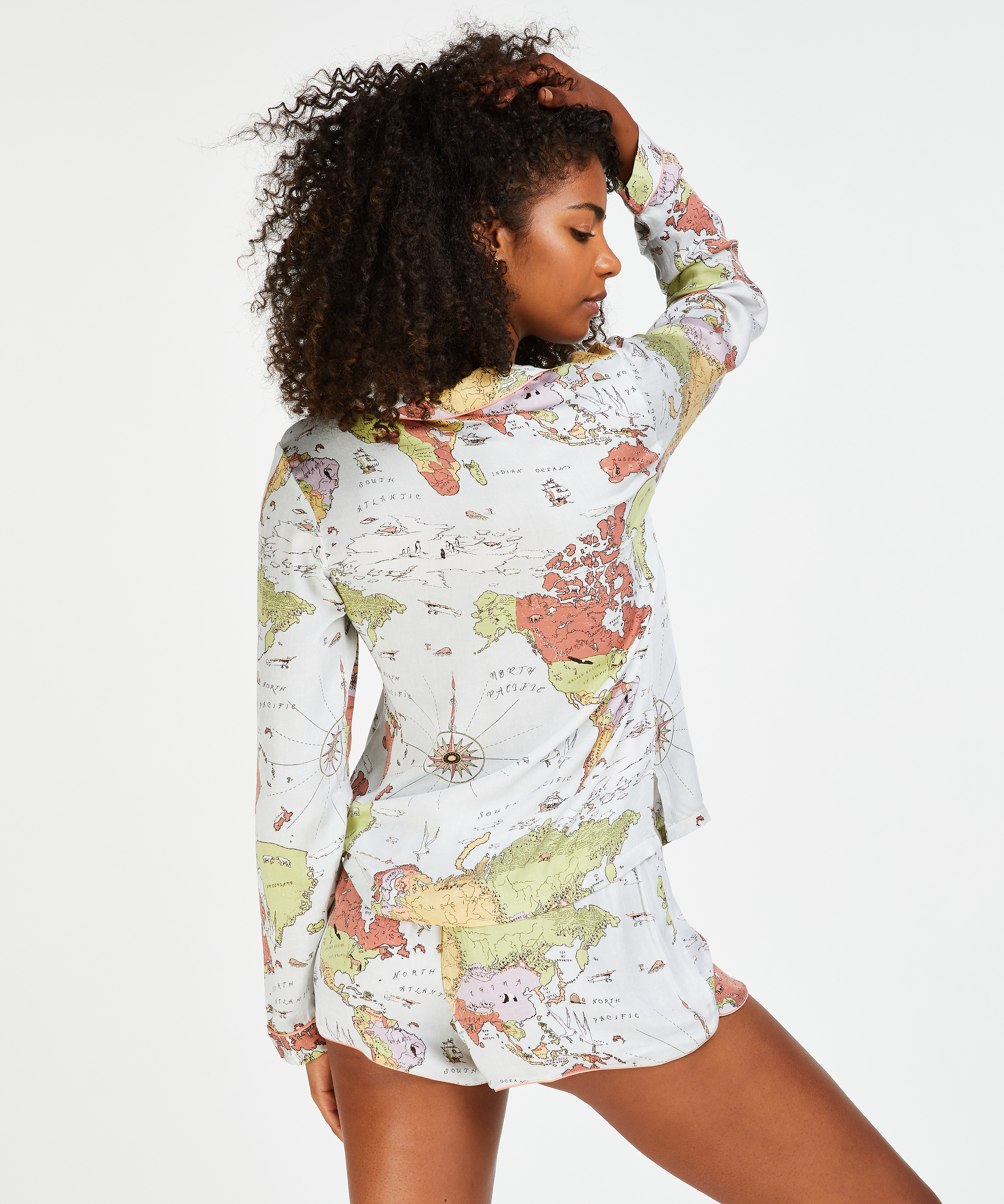 Pyjama Shorts, Blue, main