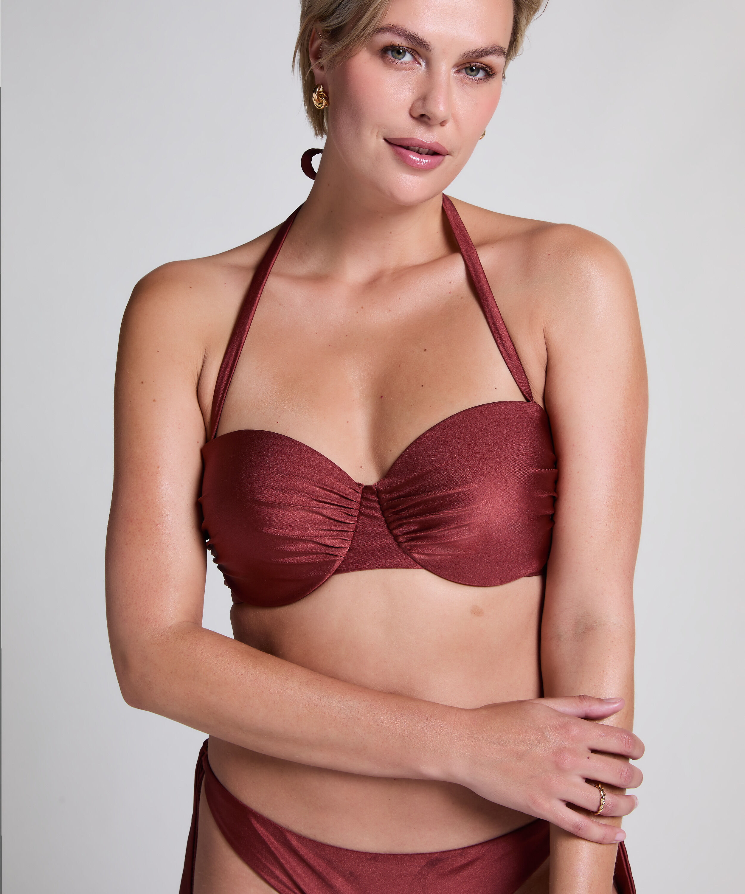 Dune Bandeau Bikini Top, Red Dune Bandeau Bikini Top, Red
