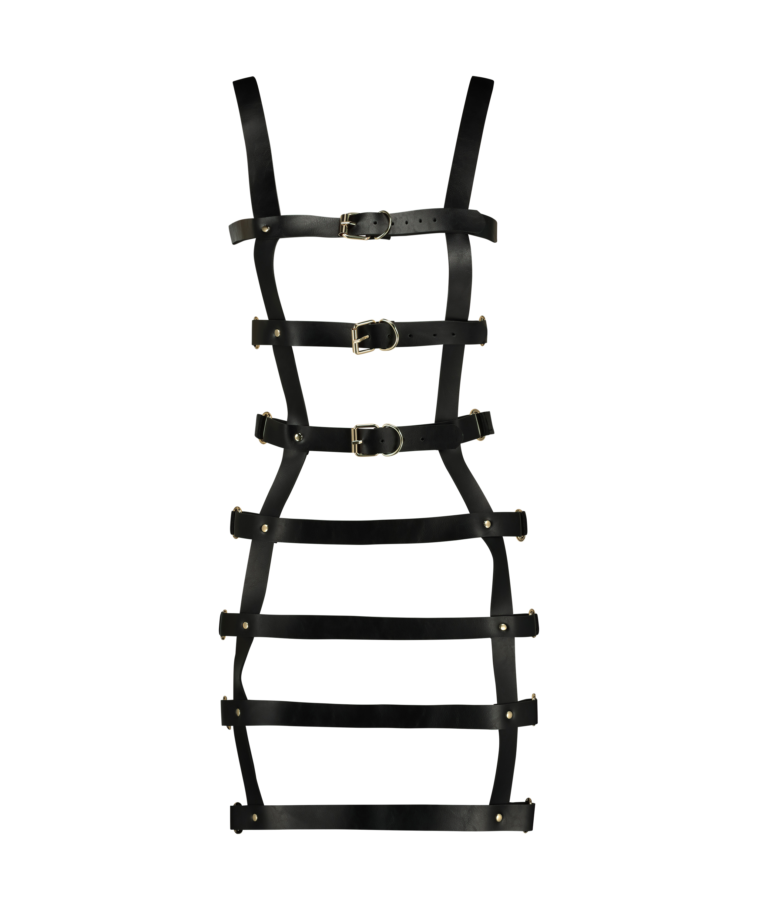 Private Strappy Corset Dress, Black, main