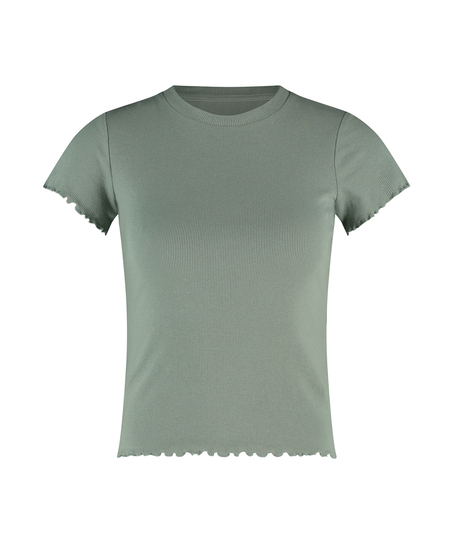 Short Sleeve Cotton Shirt, Green