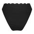 Scallop Rio Bikini Bottoms, Black