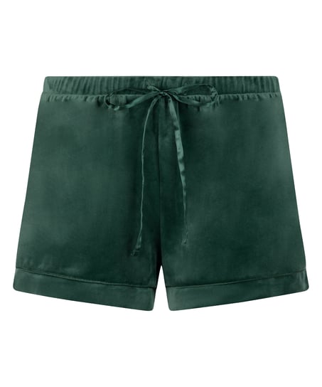 Velvet shorts, Green