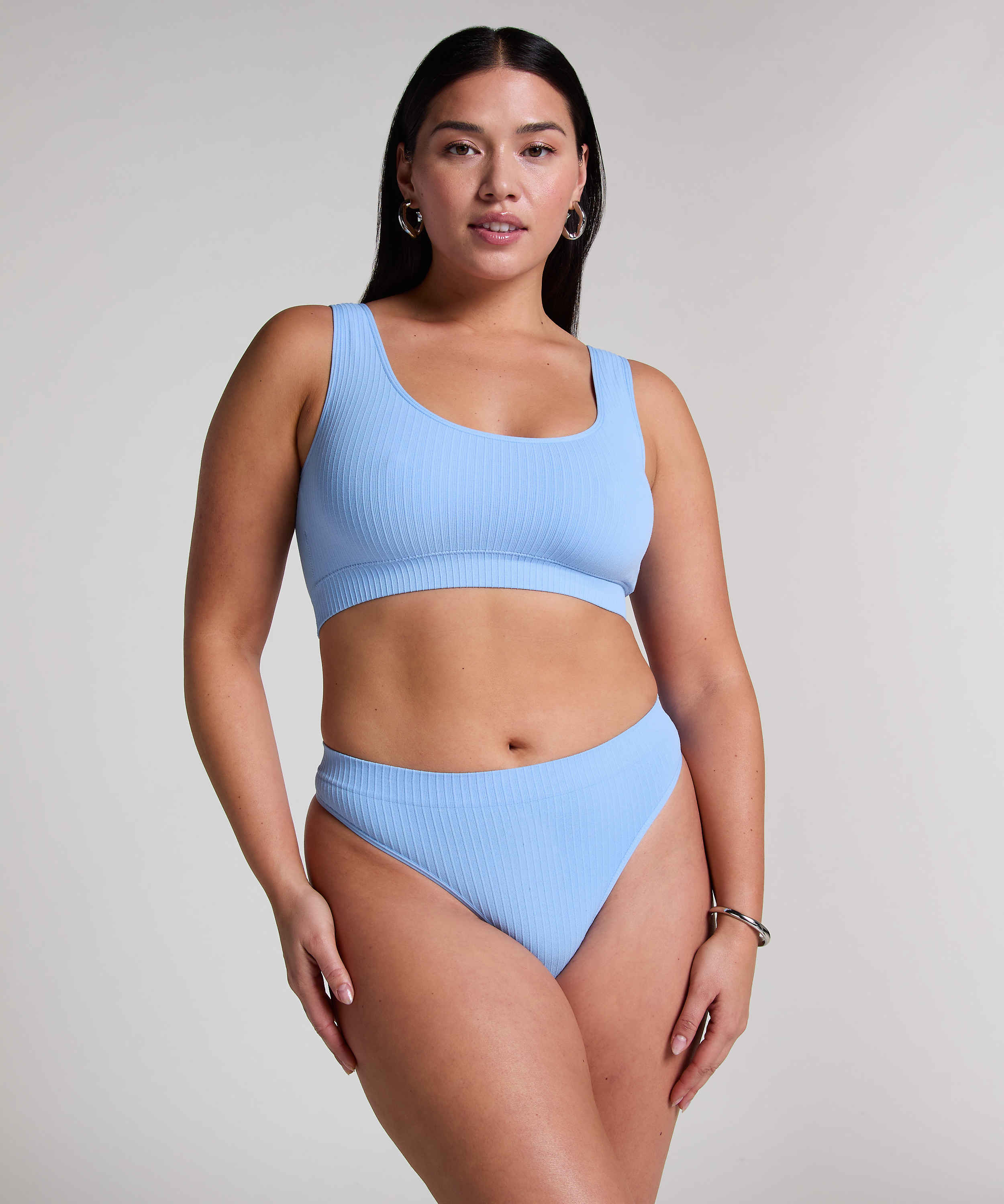 Dianne Scoop Bralette, Blue, main