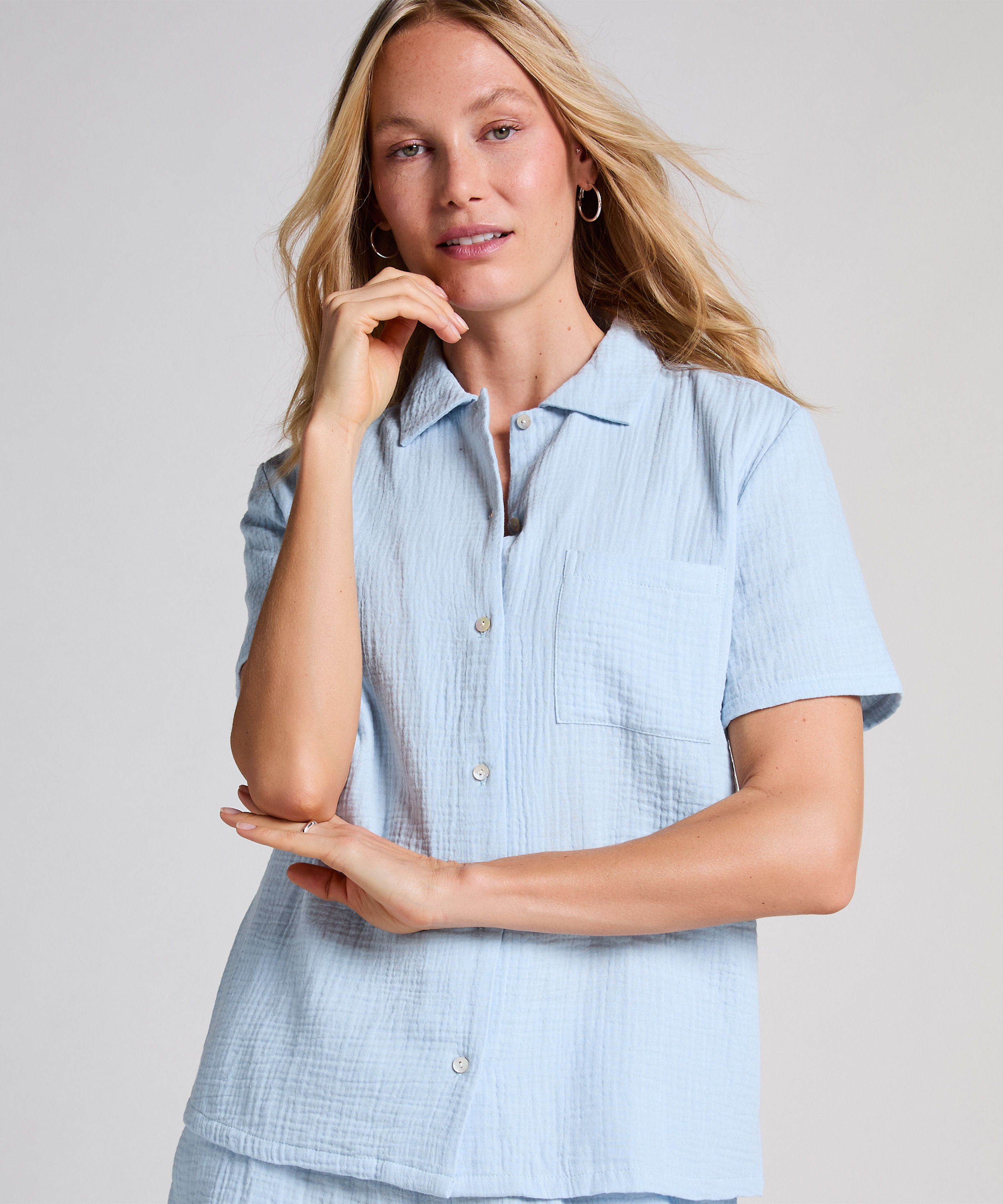 Muslin Jacket, Blue, main