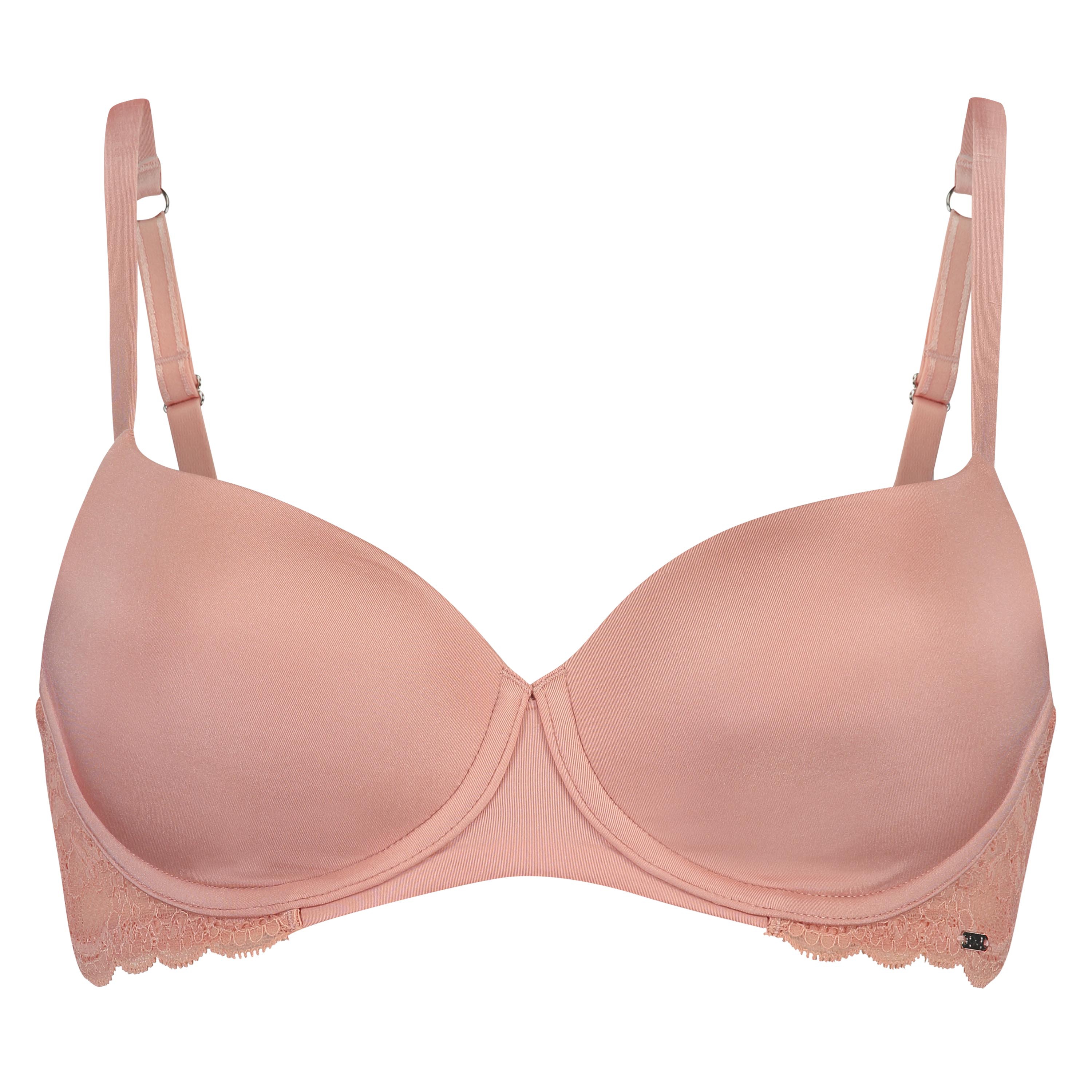 Angie Padded Underwired Bra, Pink, main