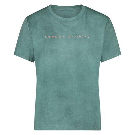 Short-Sleeved Pyjama Top, Green