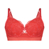 Chione Non-Padded Underwired Bra, Red