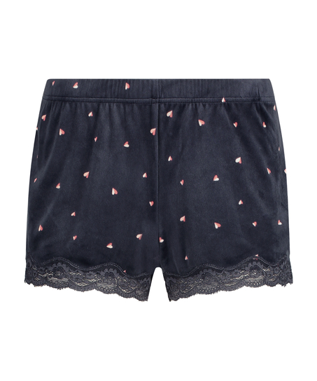 Velvet hearts shorts, Grey