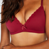 Lola padded non-underwired bra, Red
