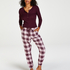 Petite Twill Check Pyjama Pants, Red