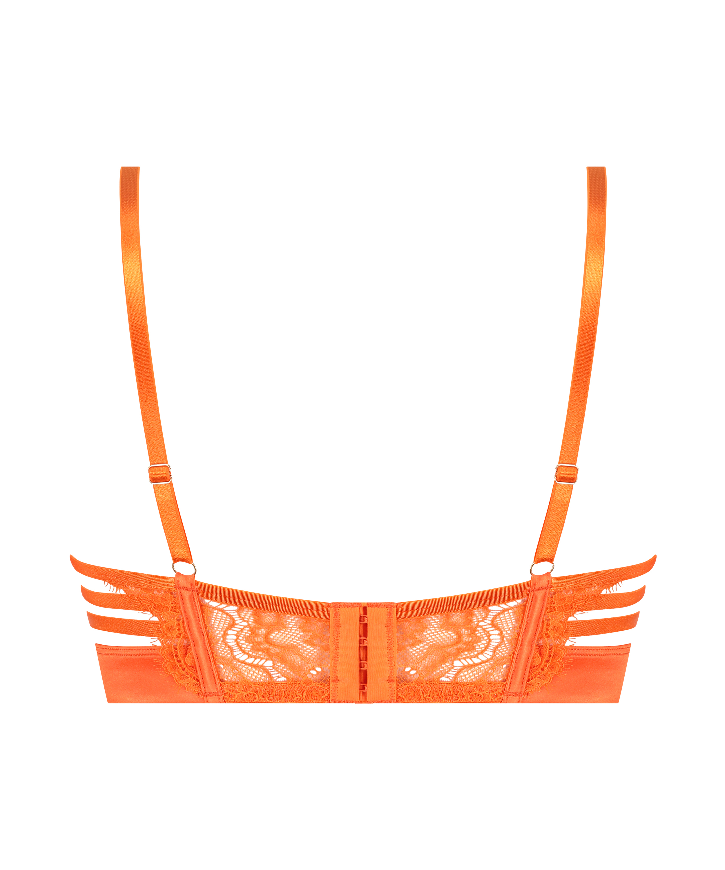 Mitzy Non-Padded Underwired Longline Bra, Orange, main