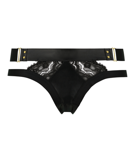 Occult Open Crotch Brazilian, Black