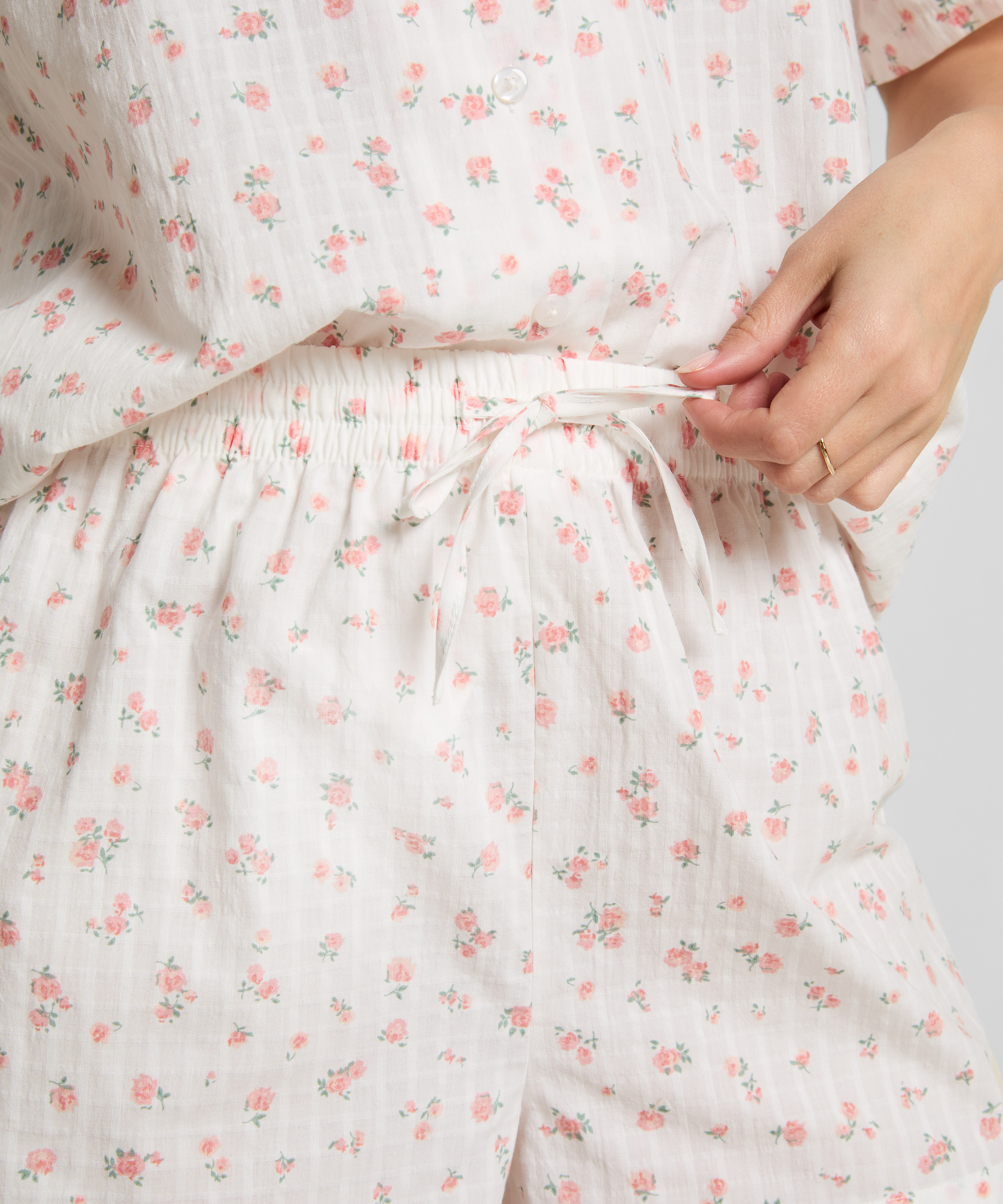 Pyjama Woven Shorts, White, main