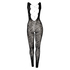 Tights Private Catsuit with open crotch, Black